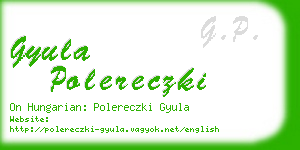 gyula polereczki business card